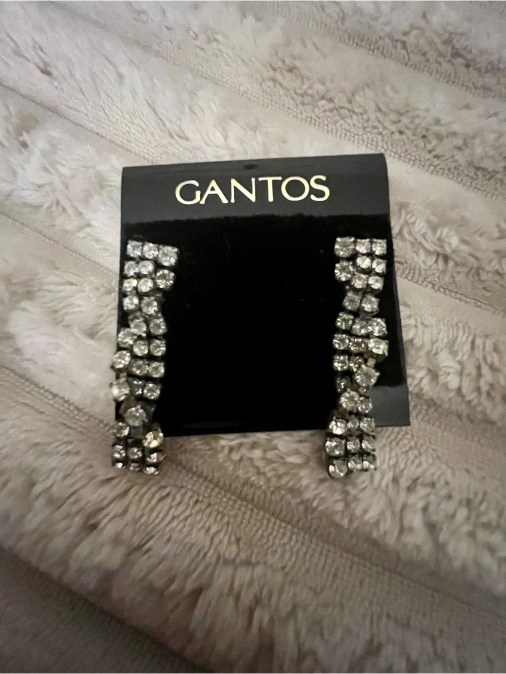 Gant Crystal Cascade Dangle Earrings in Clear and Silver
